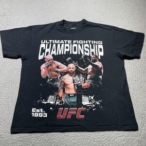 UFC Shirt Mens Medium Black MMA Ultimate Fighting Championship Graphic Tee